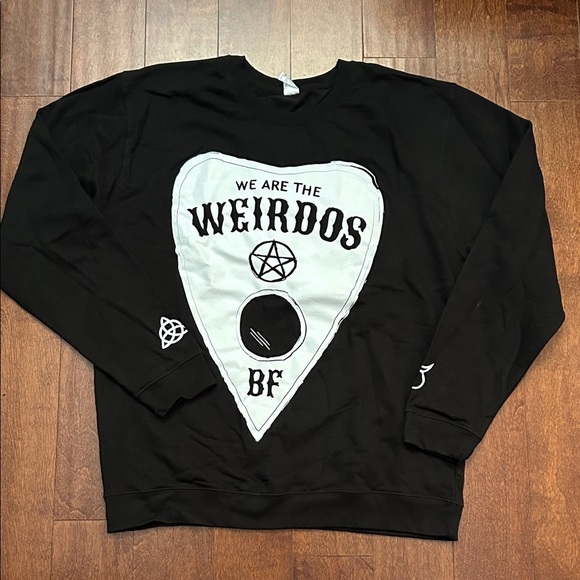 Jeffree Star Beauty Forever Black Graphic Crewneck Sweater, Size XL, NWOT - Picture 1 of 10
